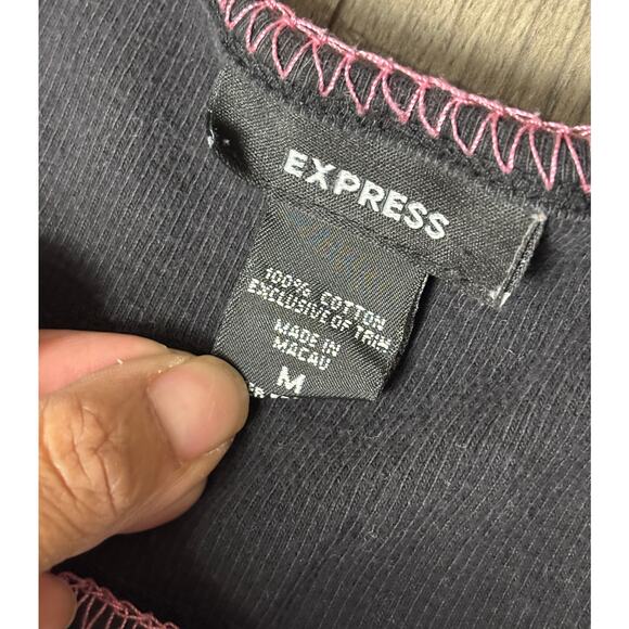 Y2K Express Dark Coquette ribbed tank medium - Picture 5 of 5